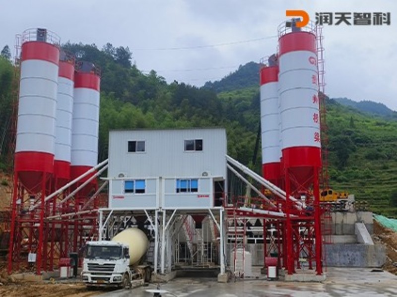 Double HZS90 Concrete Mixing Station(Kaihua, Zhejiang) (2)