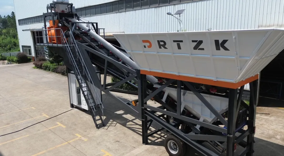 RTZK HZS60Y Mobile Integrated Concrete Batching Plant丨Efficient Mobile Construction Solution